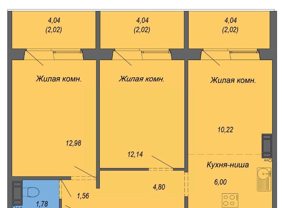 квартира г Хабаровск р-н Железнодорожный ул Совхозная 73/5 фото 1