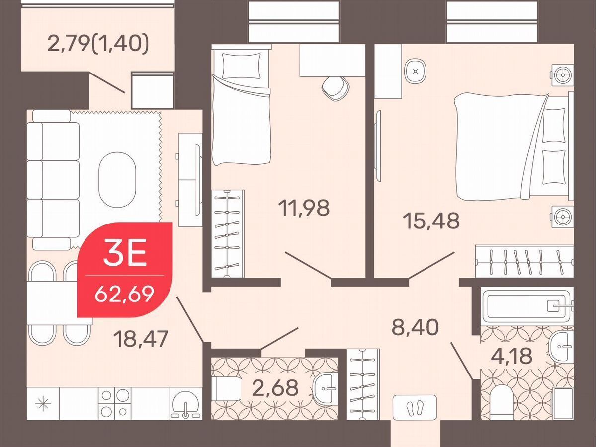квартира г Чита р-н Железнодорожный мкр Романовский 32 фото 1