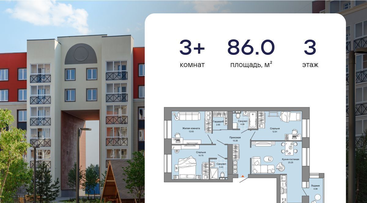 квартира г Киров р-н Ленинский ЖК Урванцево Знак жилой комплекс фото 1