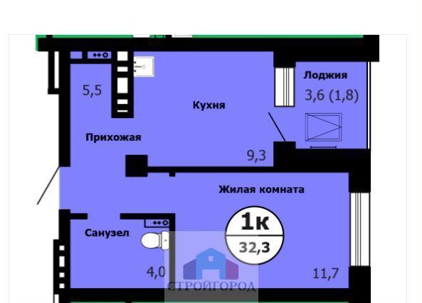 квартира г Красноярск р-н Октябрьский ЖК «Серебряный» ул. Вильского/Лесопарковая, стр. 3 фото 1