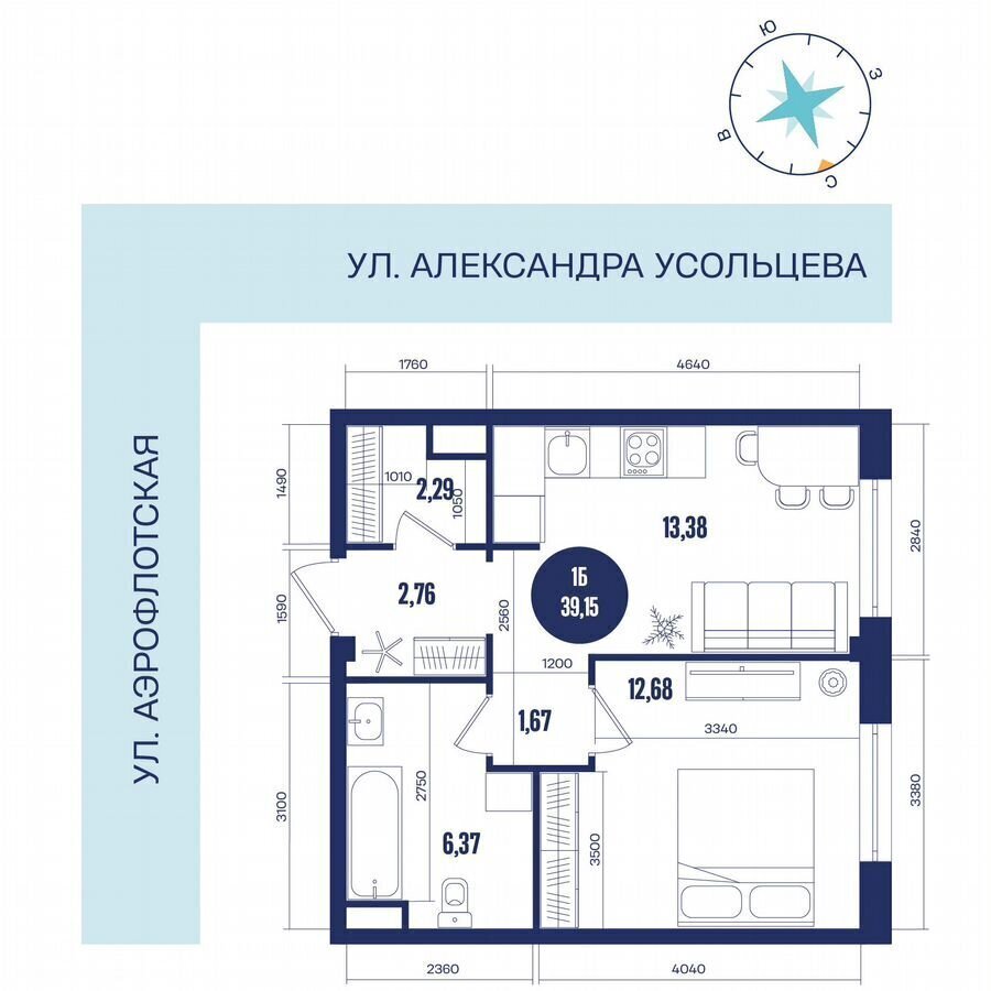 квартира г Сургут р-н Северный жилой ул Высоковольтная ЖК «Крылов» жилые дома фото 1