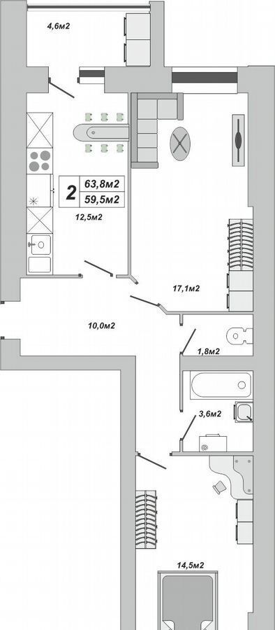 квартира г Тамбов р-н Октябрьский ул Чичерина 7/3 фото 1
