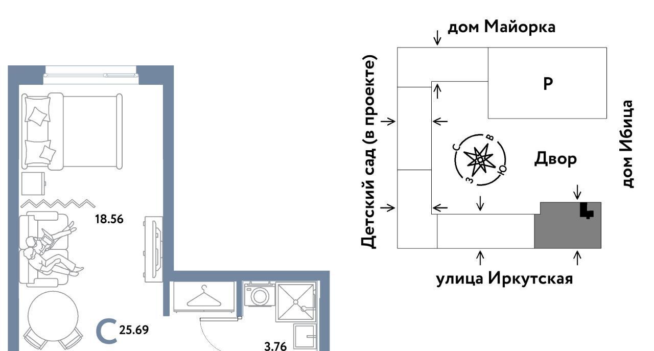 квартира г Тюмень р-н Калининский ДОК ул Ярославская фото 1