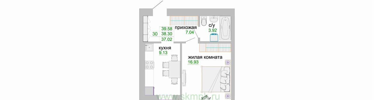 квартира р-н Зеленоградский г Зеленоградск ул Тургенева 16а корп. 2 фото 2