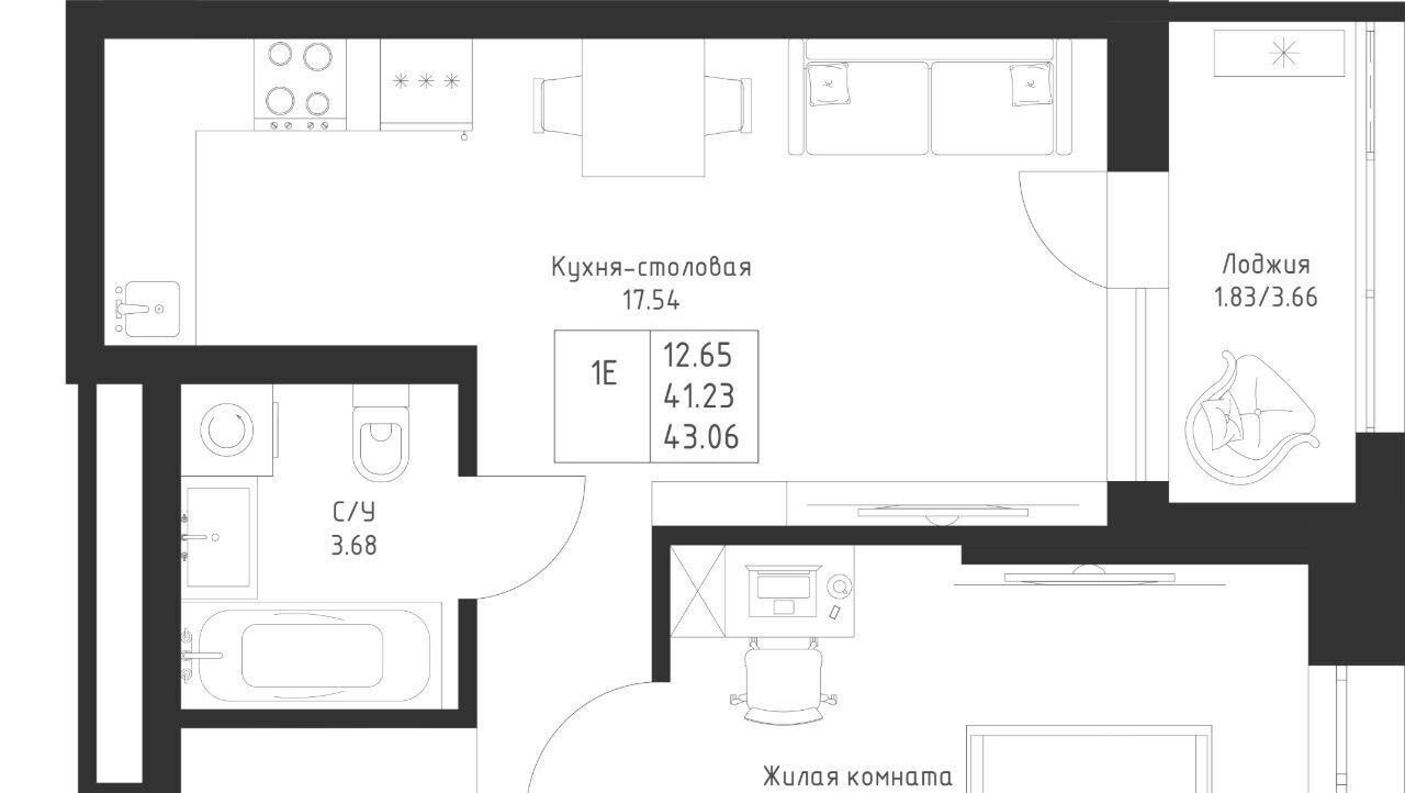 квартира г Казань метро Горки Седьмое Небо жилрайон фото 1