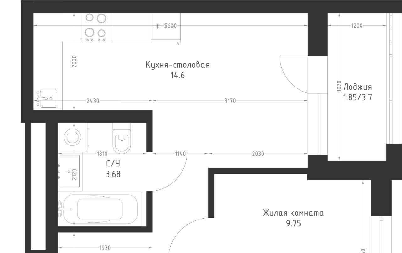 квартира г Казань метро Горки Седьмое Небо жилрайон фото 2