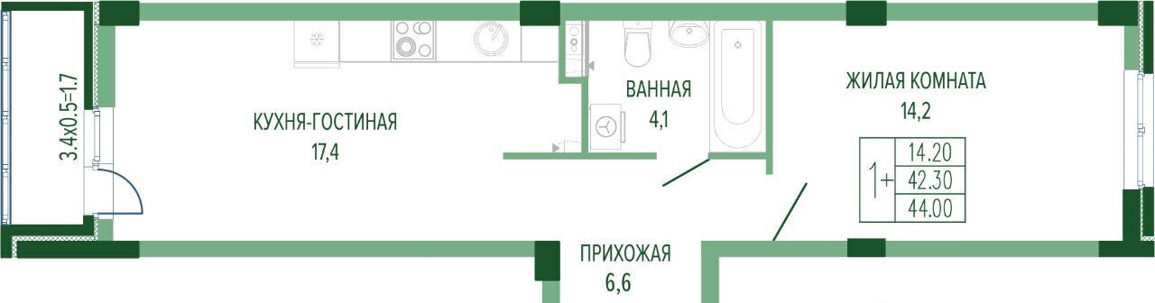 квартира г Краснодар р-н Прикубанский ул Круговая 4/1 фото 1