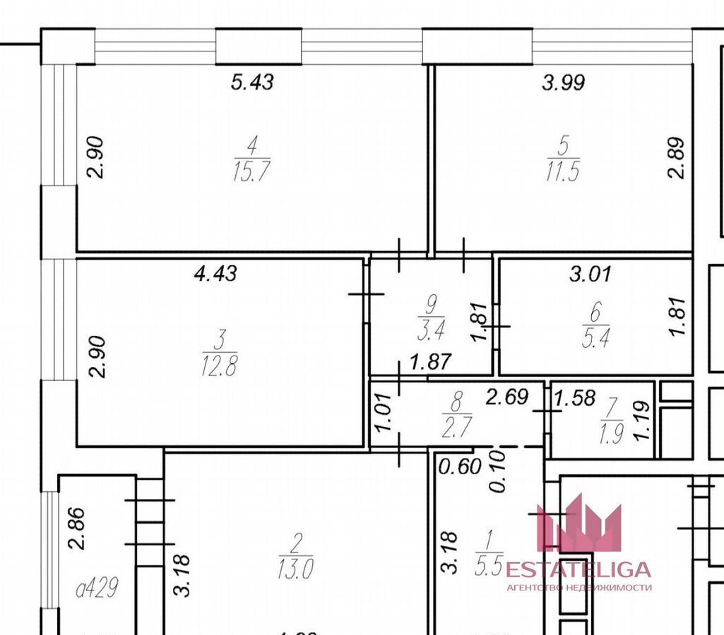 квартира г Москва метро Стахановская проезд Грайвороновский 2-й 44к/2 ЖК «Кварталы 21/19» муниципальный округ Рязанский фото 2