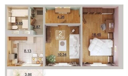 квартира г Казань р-н Советский ул Александра Курынова 6к/1 фото 14