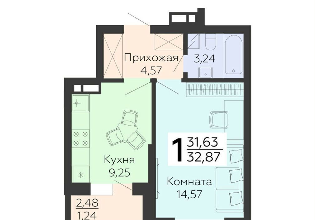 квартира г Воронеж р-н Коминтерновский ул 45 стрелковой дивизии 115 ЖК Квартал 45 фото 1