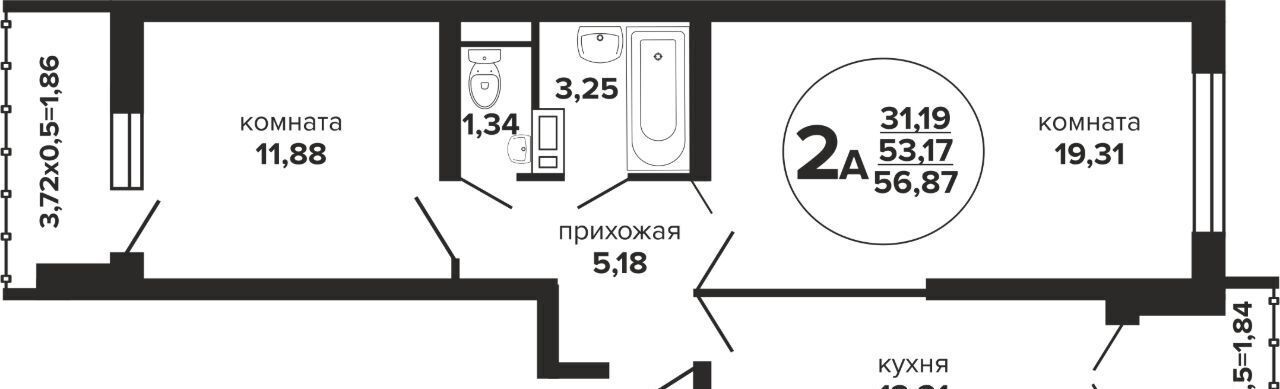 квартира г Краснодар р-н Прикубанский ул Российская 257/7 фото 1