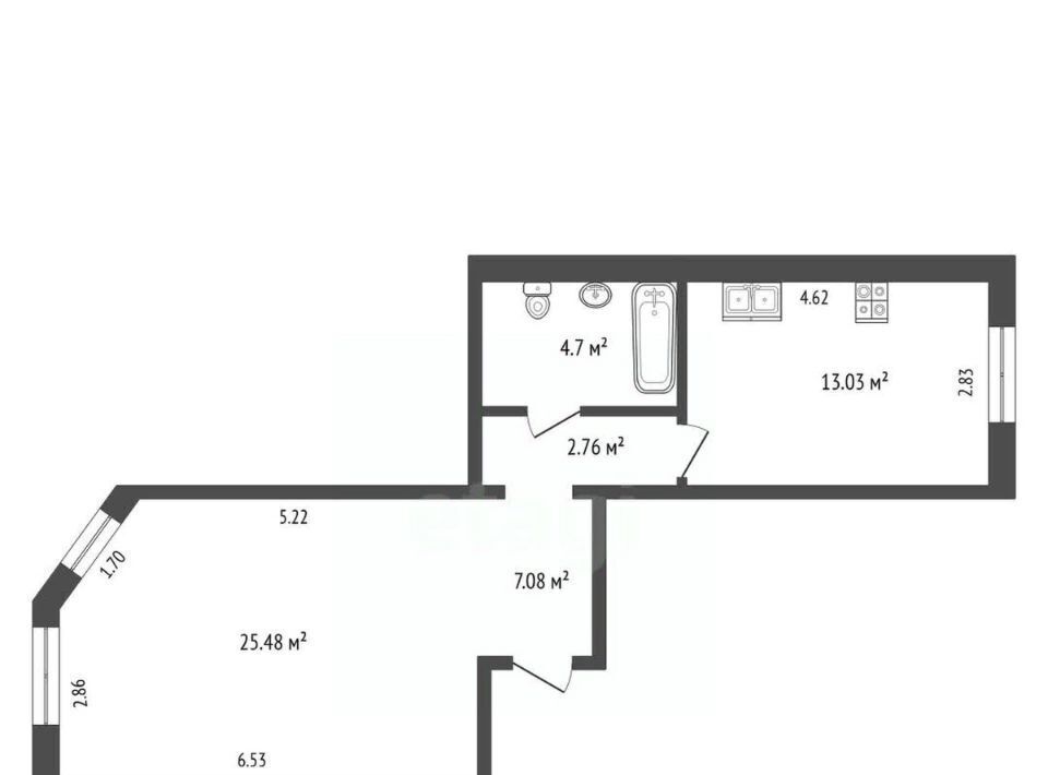 квартира г Калуга р-н Октябрьский ул Хрустальная 44к/6 фото 2