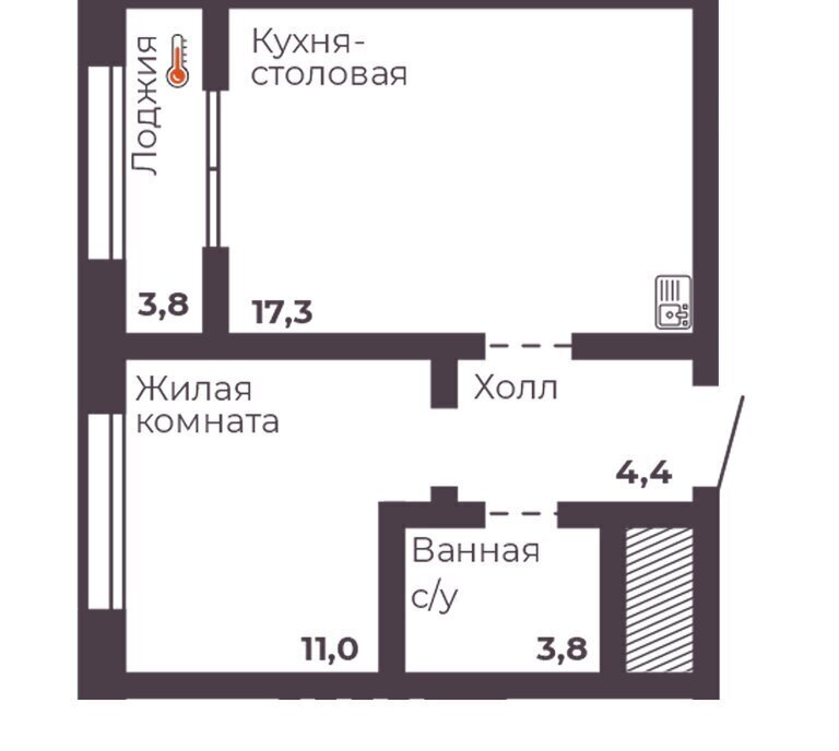 квартира г Челябинск р-н Тракторозаводский пр-кт Ленина 1 фото 1