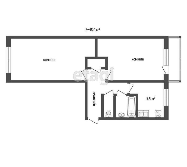 квартира г Омск ул 3-я Молодежная 52 фото 1