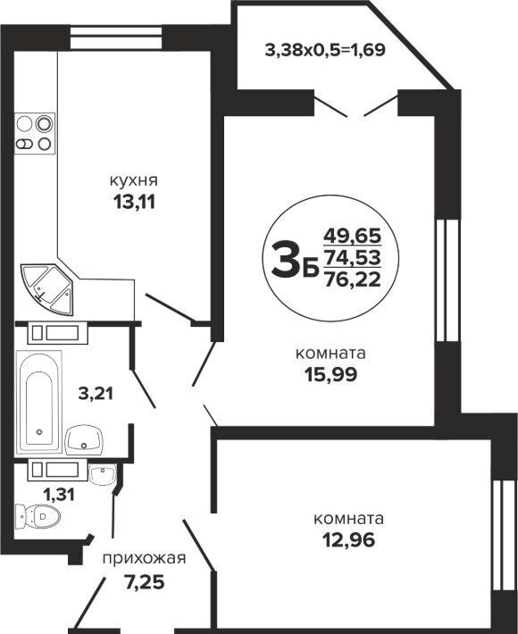 квартира г Краснодар р-н Прикубанский ул Российская 257/7 фото 1