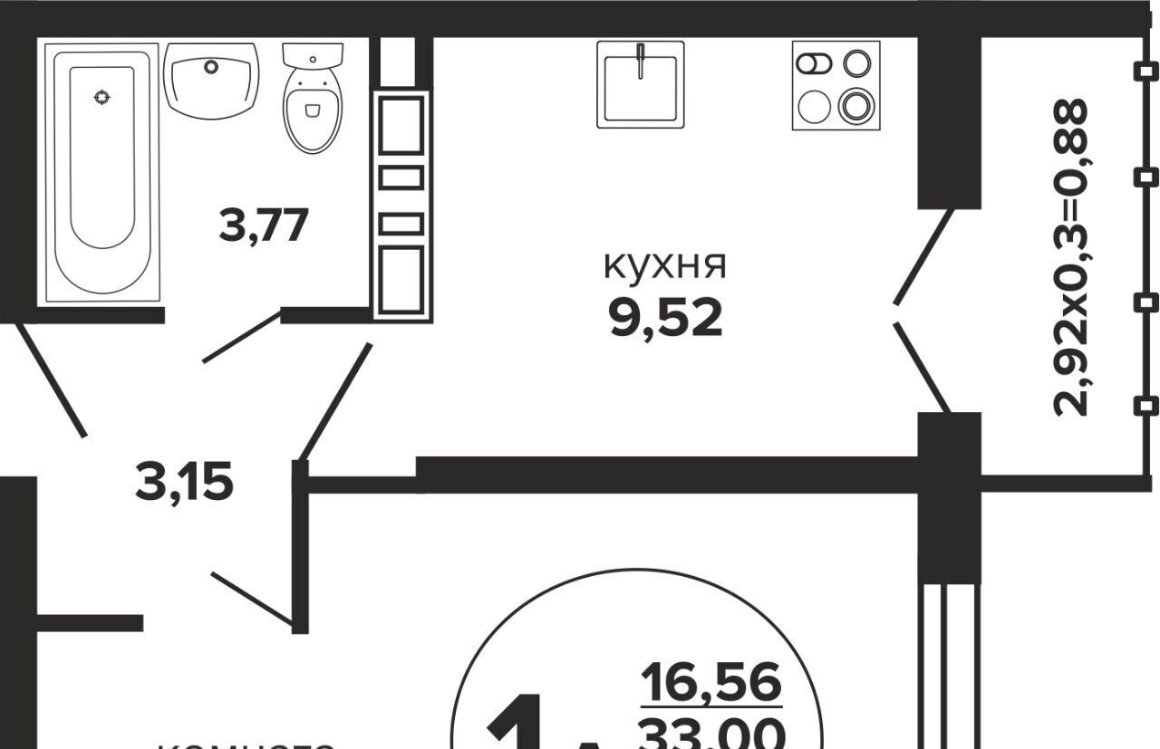 квартира г Краснодар р-н Прикубанский ул Российская 257/7 фото 1