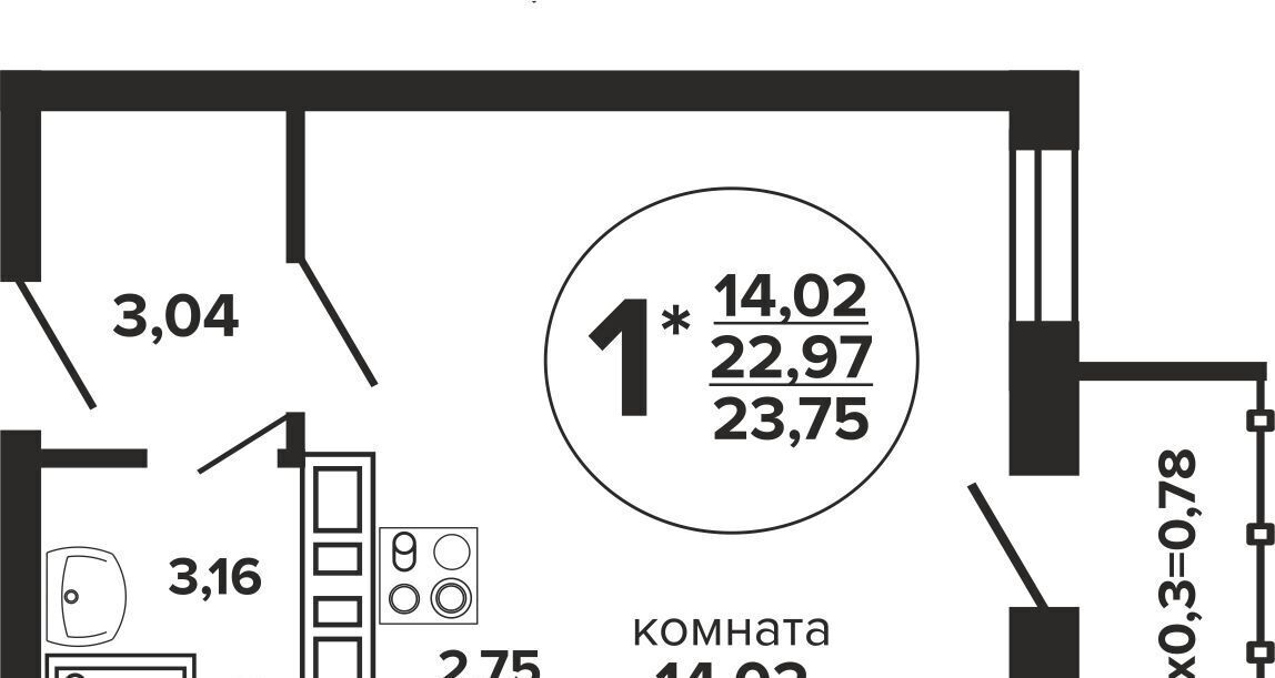 квартира г Краснодар р-н Прикубанский ул Российская 257/7 фото 1