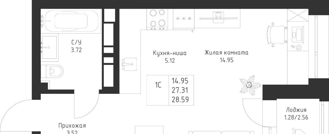 квартира г Казань метро Горки Седьмое Небо жилрайон фото 1