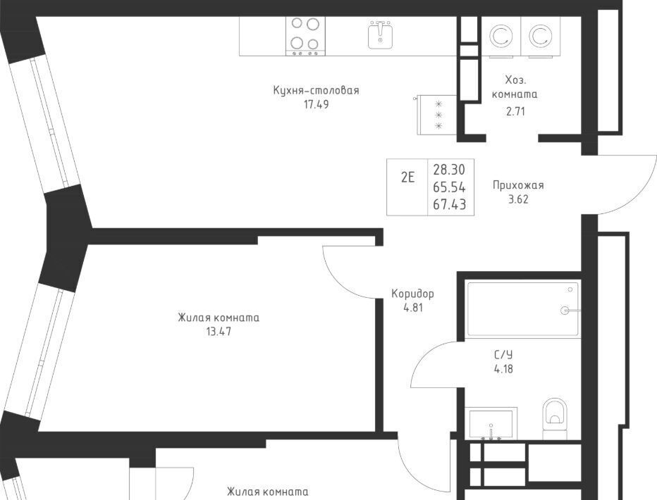 квартира г Казань метро Горки Седьмое Небо жилрайон фото 3