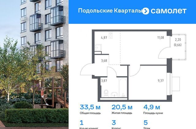 п Рязановское ЖК «Подольские кварталы» Новомосковский административный округ, к 3 фото