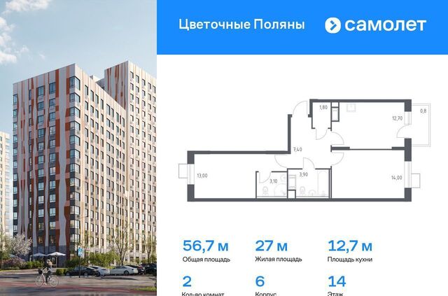 ЖК «Цветочные Поляны Экопарк» р-н Филимонковское, Новомосковский административный округ, Филимонковский район, к 6 фото