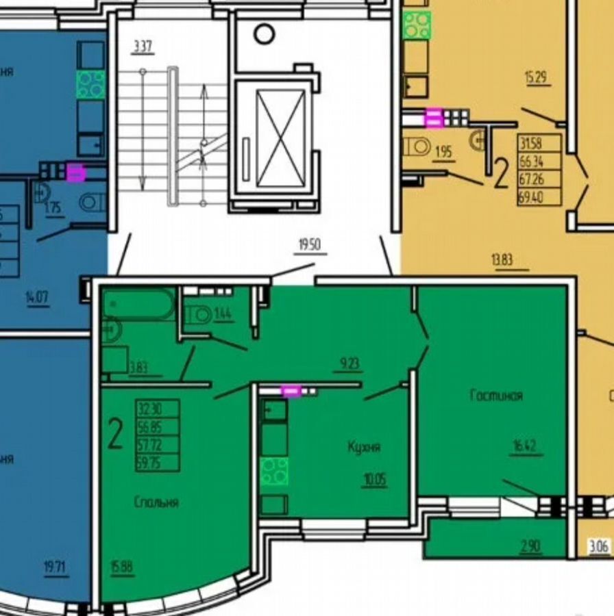 квартира г Челябинск р-н Тракторозаводский ул Сергея Герасимова 27 фото 1