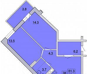 квартира г Иркутск р-н Ленинский Ново-Ленино 2 Территория 1-й Ленинский кв-л фото 1