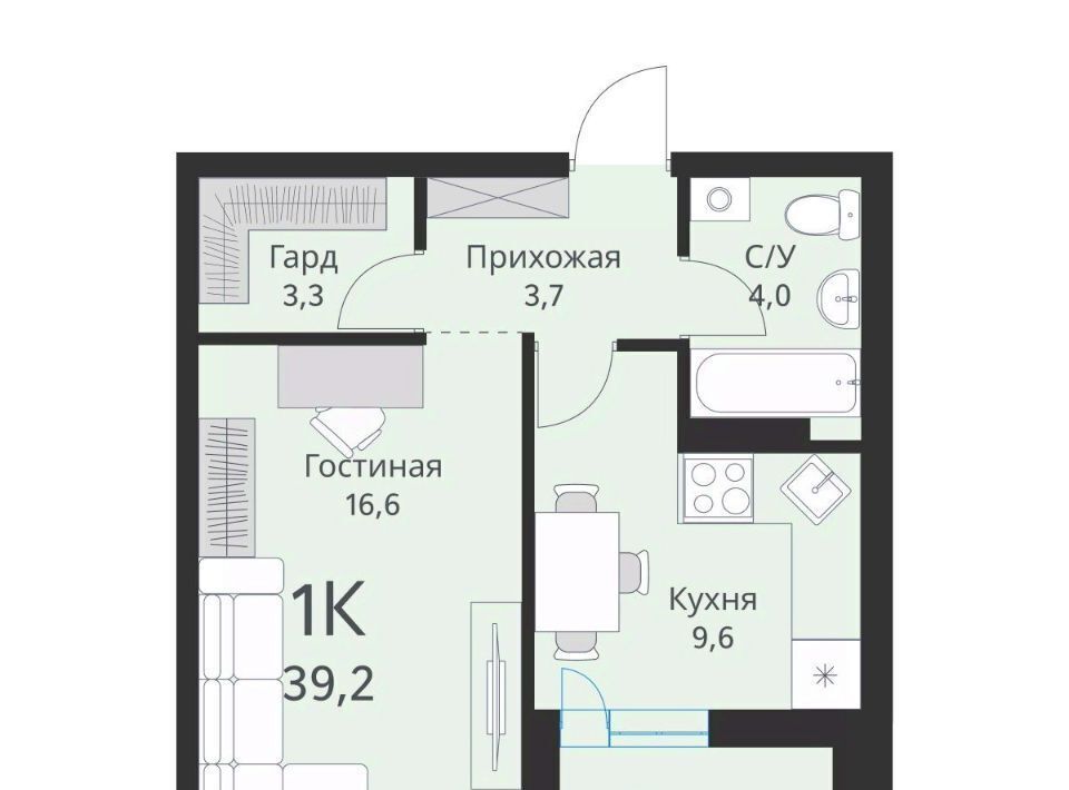 квартира г Новосибирск р-н Калининский Заельцовская ул Объединения 28 ЖК «Ежевика» фото 1