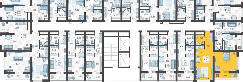 квартира г Сочи микрорайон Бытха Ясногорская улица, 16/2 к 12 фото 2