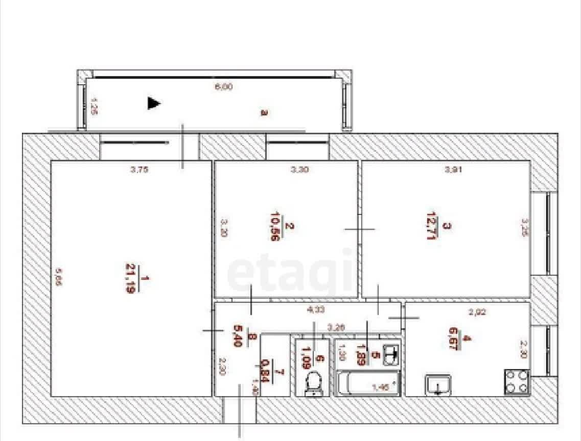 квартира г Ульяновск р-н Засвияжский ул Пушкарева 24 18-й м-н фото 12