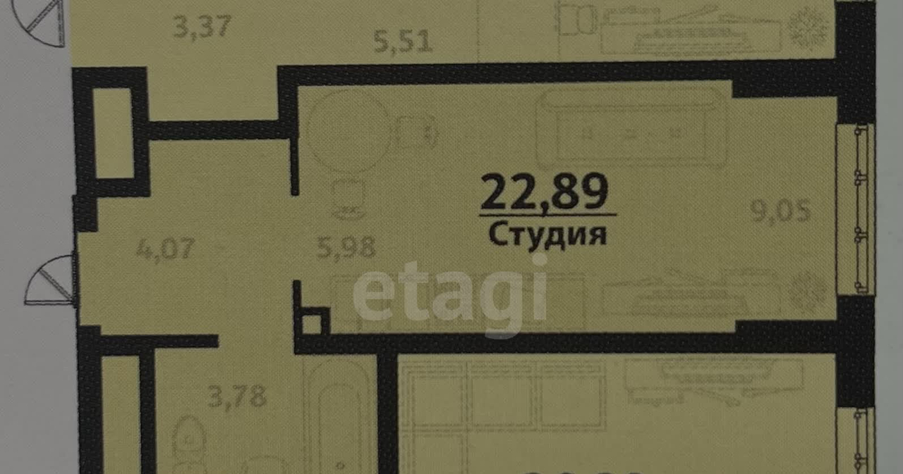 квартира г Ульяновск р-н Заволжский пр-кт Генерала Тюленева 32/1 Новый Город м-н фото 12