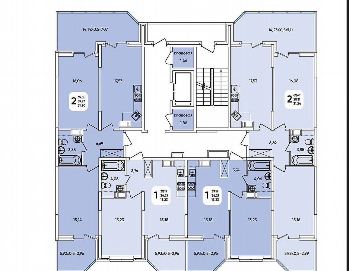 квартира г Краснодар р-н Прикубанский мкр Любимово 16 фото 22