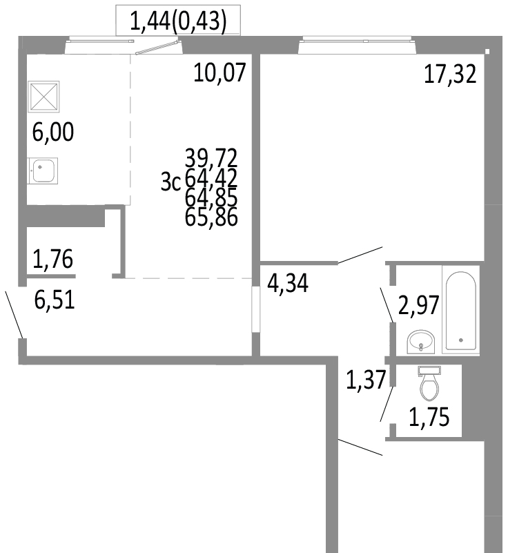 квартира г Челябинск р-н Советский Нефтебазовая, 1/1-1/2 фото 1