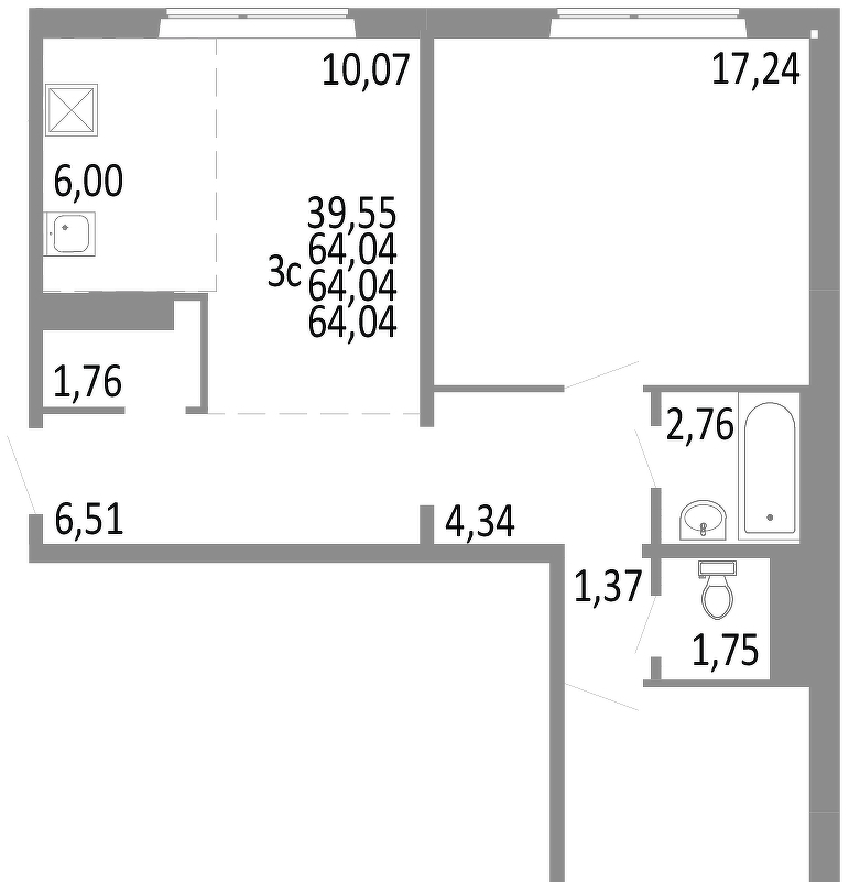 квартира г Челябинск р-н Советский Нефтебазовая, 1/1-1/2 фото 1