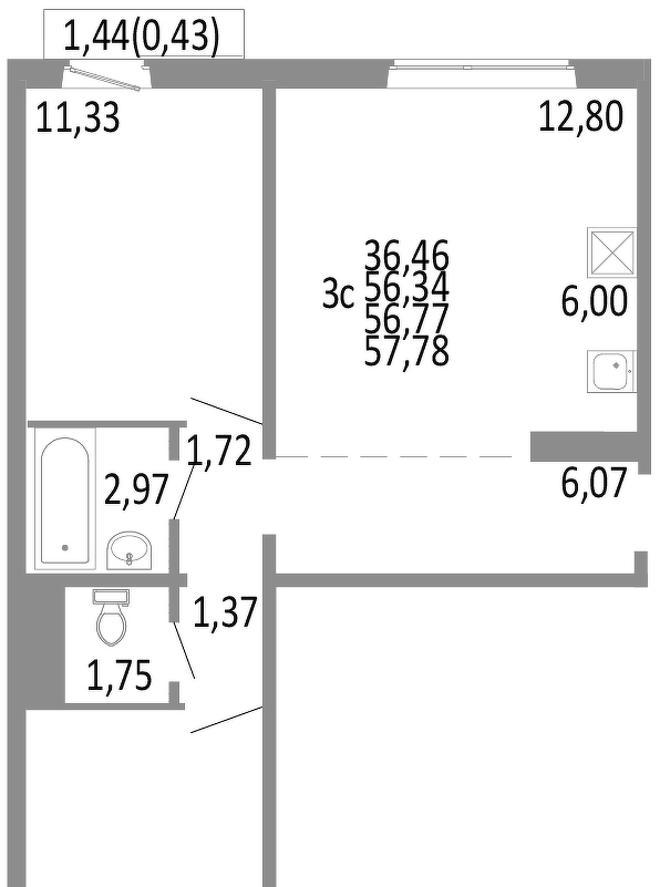 квартира г Челябинск р-н Советский Нефтебазовая, 1/1-1/2 фото 1