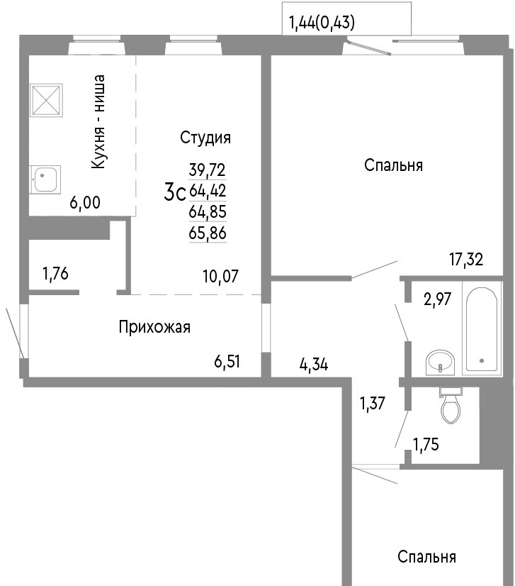 квартира г Челябинск р-н Советский Нефтебазовая, 1/1-1/2 фото 1