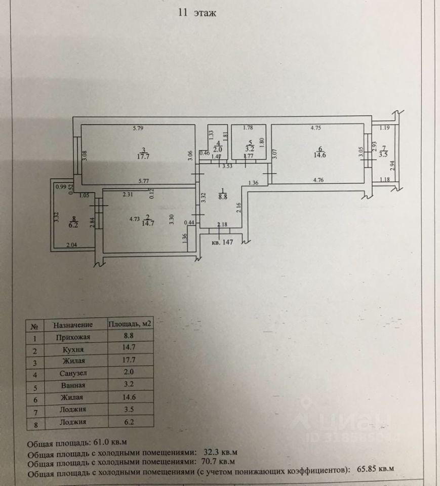 квартира г Краснодар ул Ставропольская 336/6 бл 1 фото 19