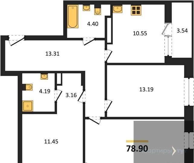 квартира г Воронеж р-н Левобережный ул Ленинградская 29б фото 1
