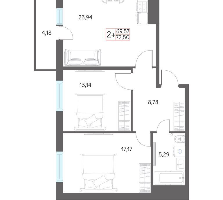 квартира г Тобольск мкр 7а 29 фото 1