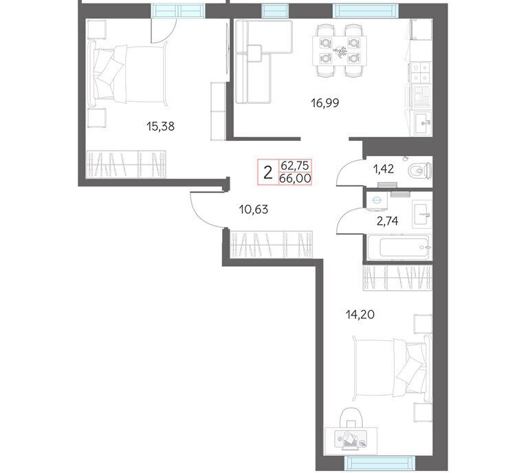 квартира г Тобольск мкр 7а 29 фото 1