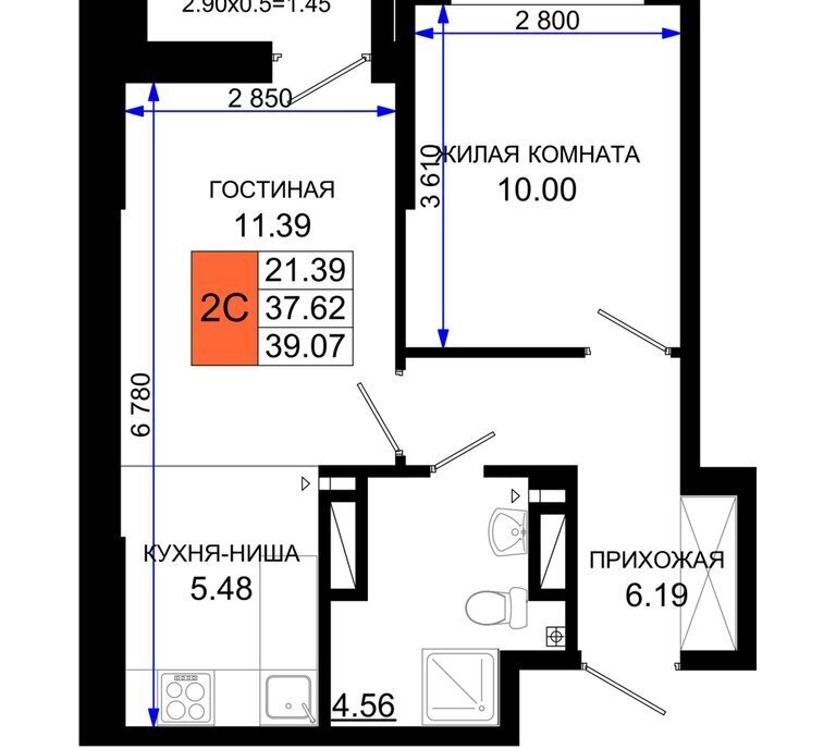 квартира г Ростов-на-Дону Нефтекачка ЖК «Октябрь Парк» квартал фото 1