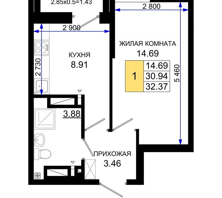 квартира г Ростов-на-Дону Нефтекачка ЖК «Октябрь Парк» квартал фото 1
