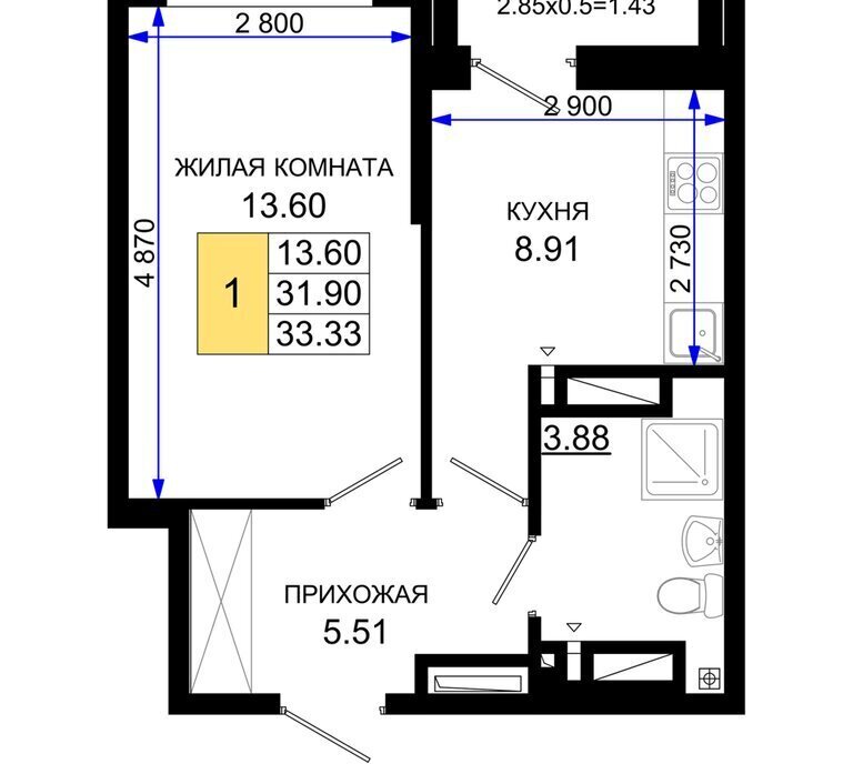 квартира г Ростов-на-Дону Нефтекачка ЖК «Октябрь Парк» квартал фото 1