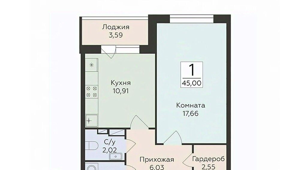 квартира г Воронеж р-н Ленинский ул Чапаева 68б фото 1