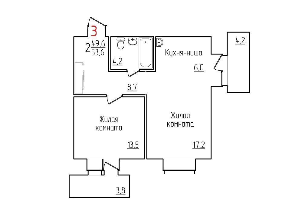 квартира г Благовещенск ул Ломоносова кв-л 217, ЖК «Gold» фото 1