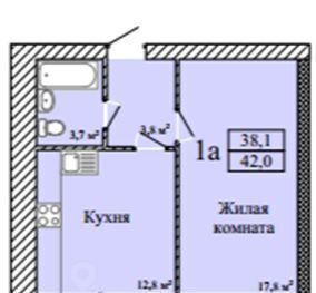 квартира г Тамбов ул имени С.И. Савостьянова 3 фото 1