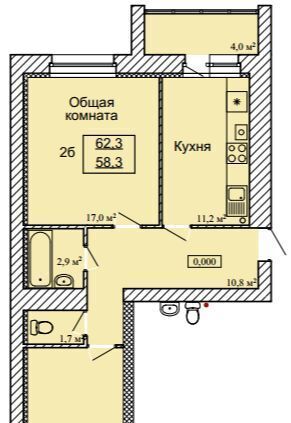 квартира г Тамбов ул имени С.И. Савостьянова 3 фото 1