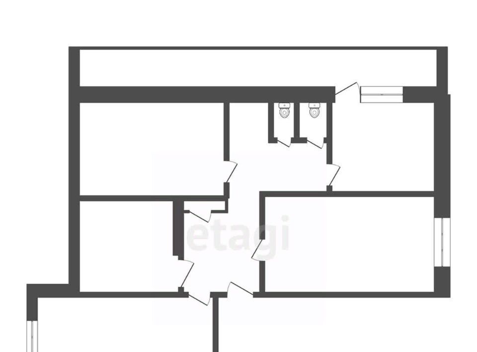 квартира г Ангарск мкр 6а 23а фото 2