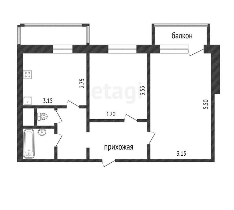 квартира г Белгород ул Есенина 24 фото 1