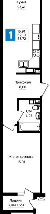 квартира г Новороссийск микрорайон 5-я Бригада фото 1